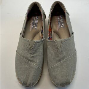 Skechers BOBS Espadrille Slip On Shoes Memory Foam Women’s Size 8 Tan